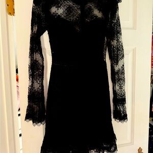 Elegant Black Lace Dress